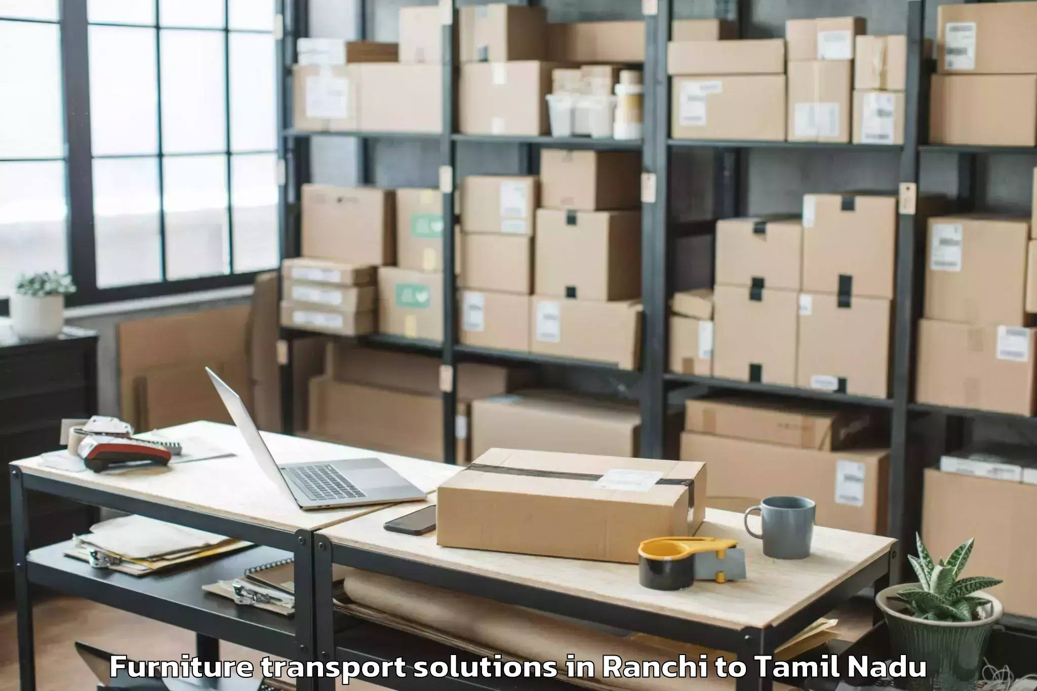 Quality Ranchi to Peraiyur Furniture Transport Solutions